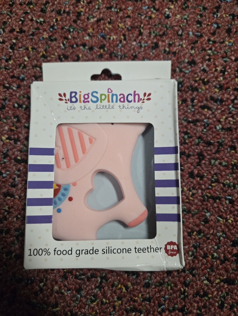Pink Silicone Elephant Teether - Soft Baby Teether